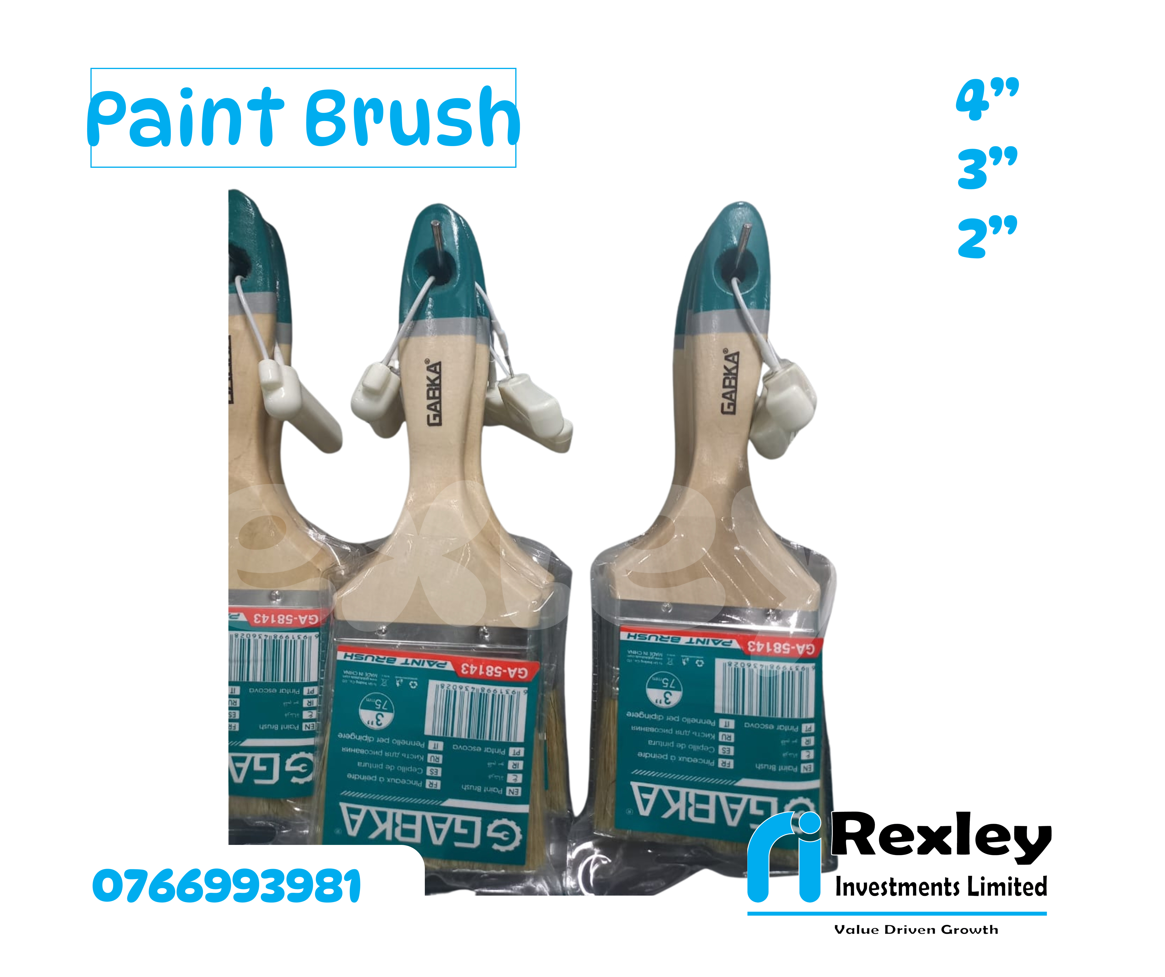Wooden paint brush