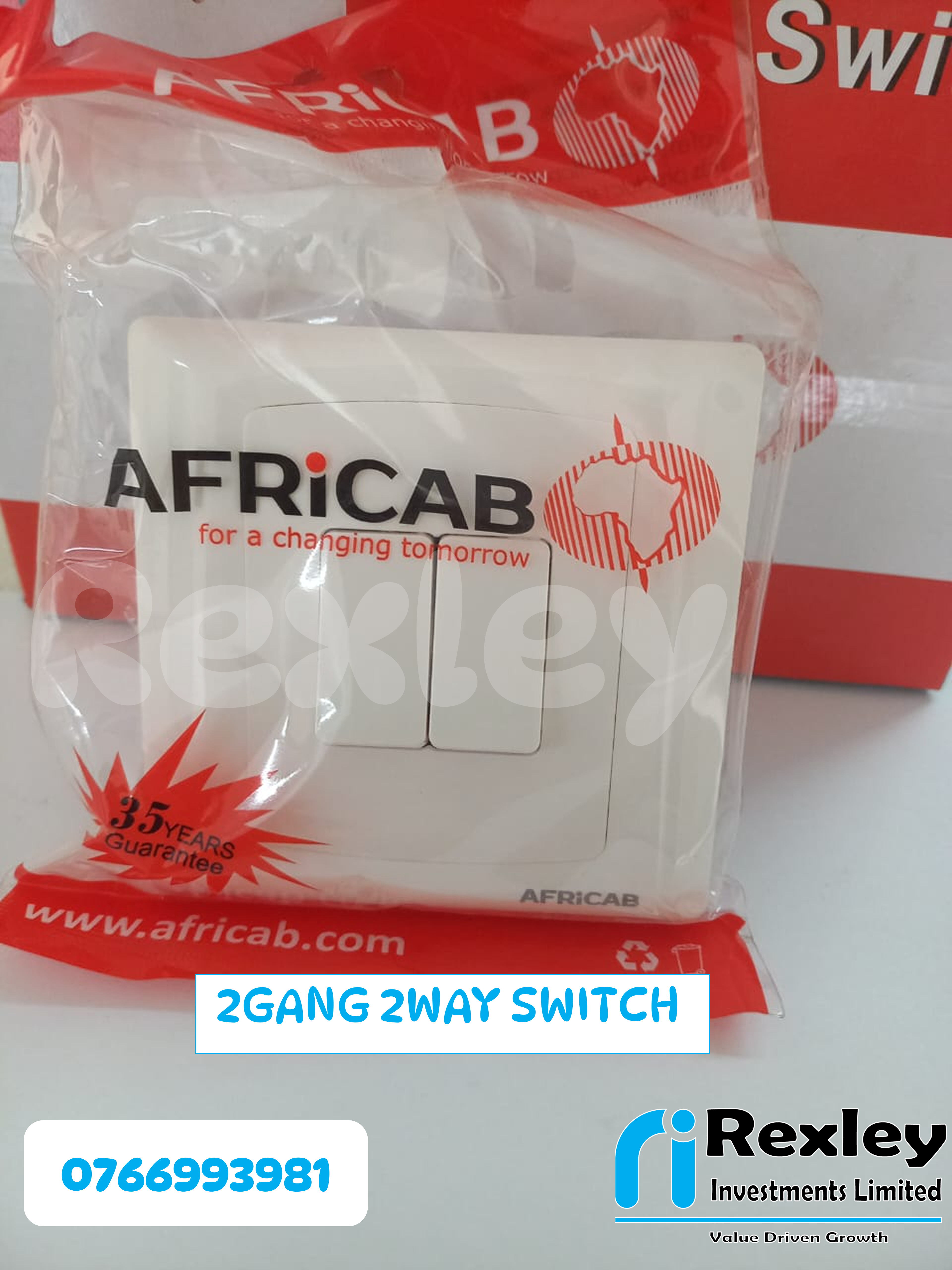 Africab 2 gang 2 way switch