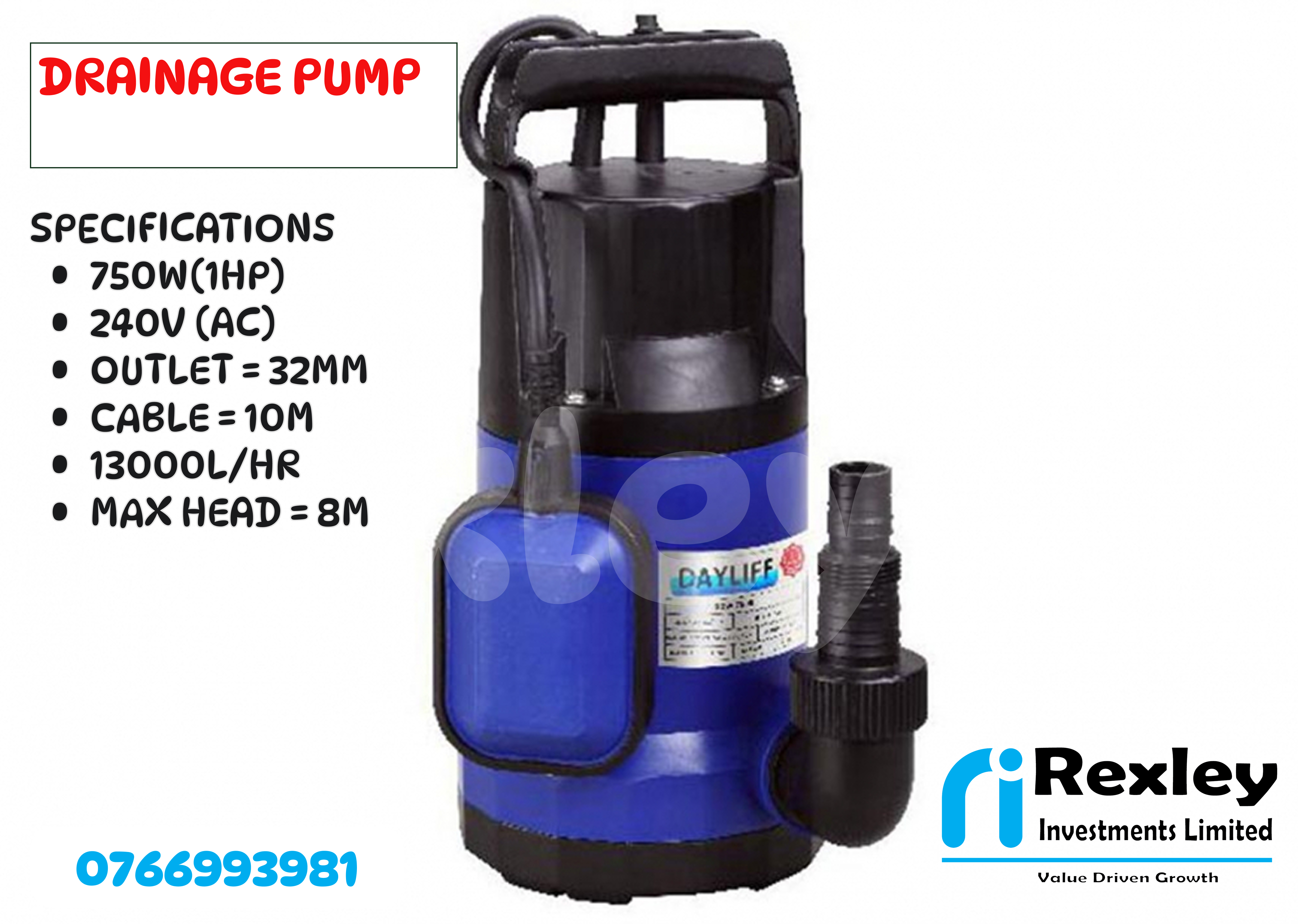 Drainage pump 750W