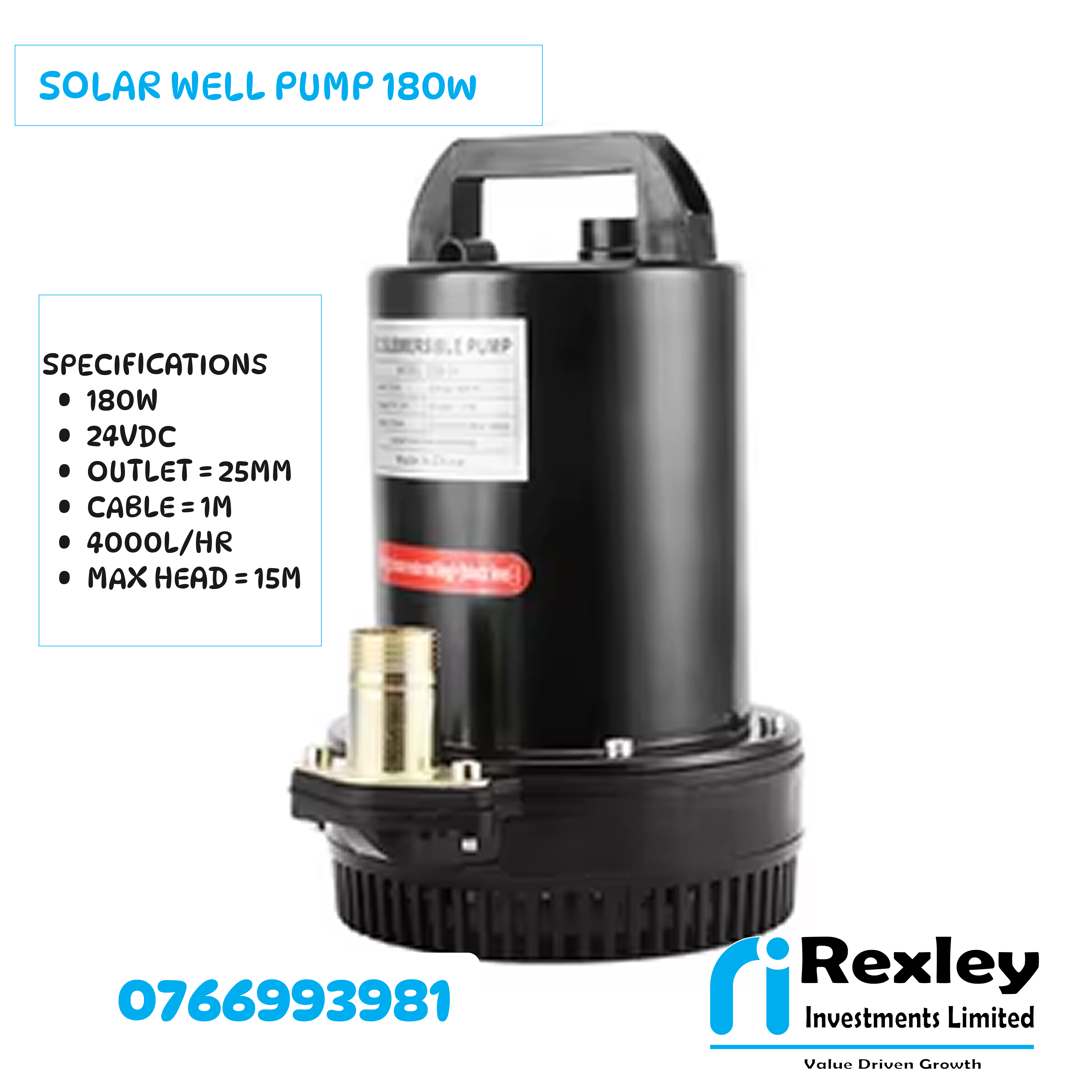 Solar well pump 180W