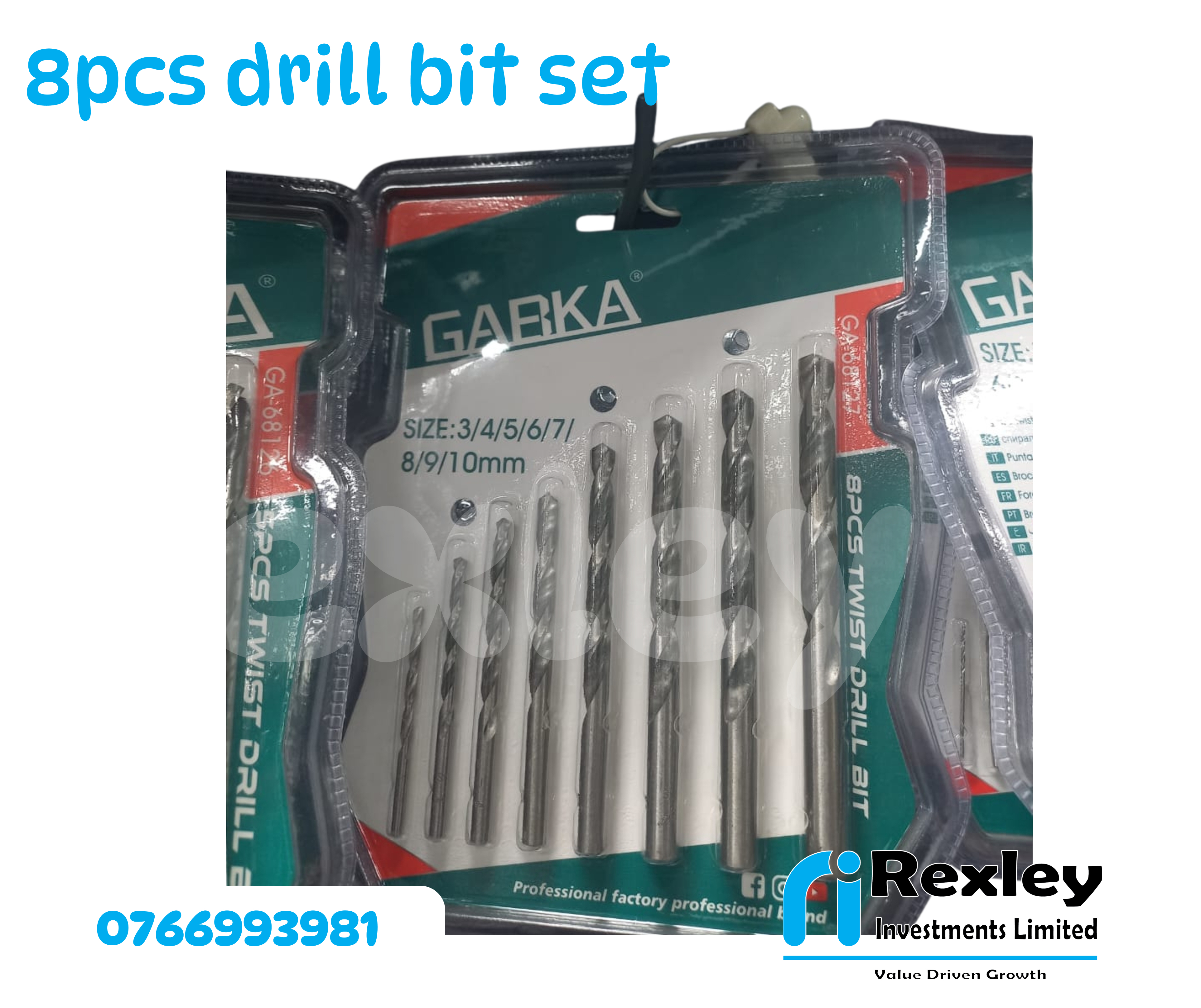 8 pcs drill bit set