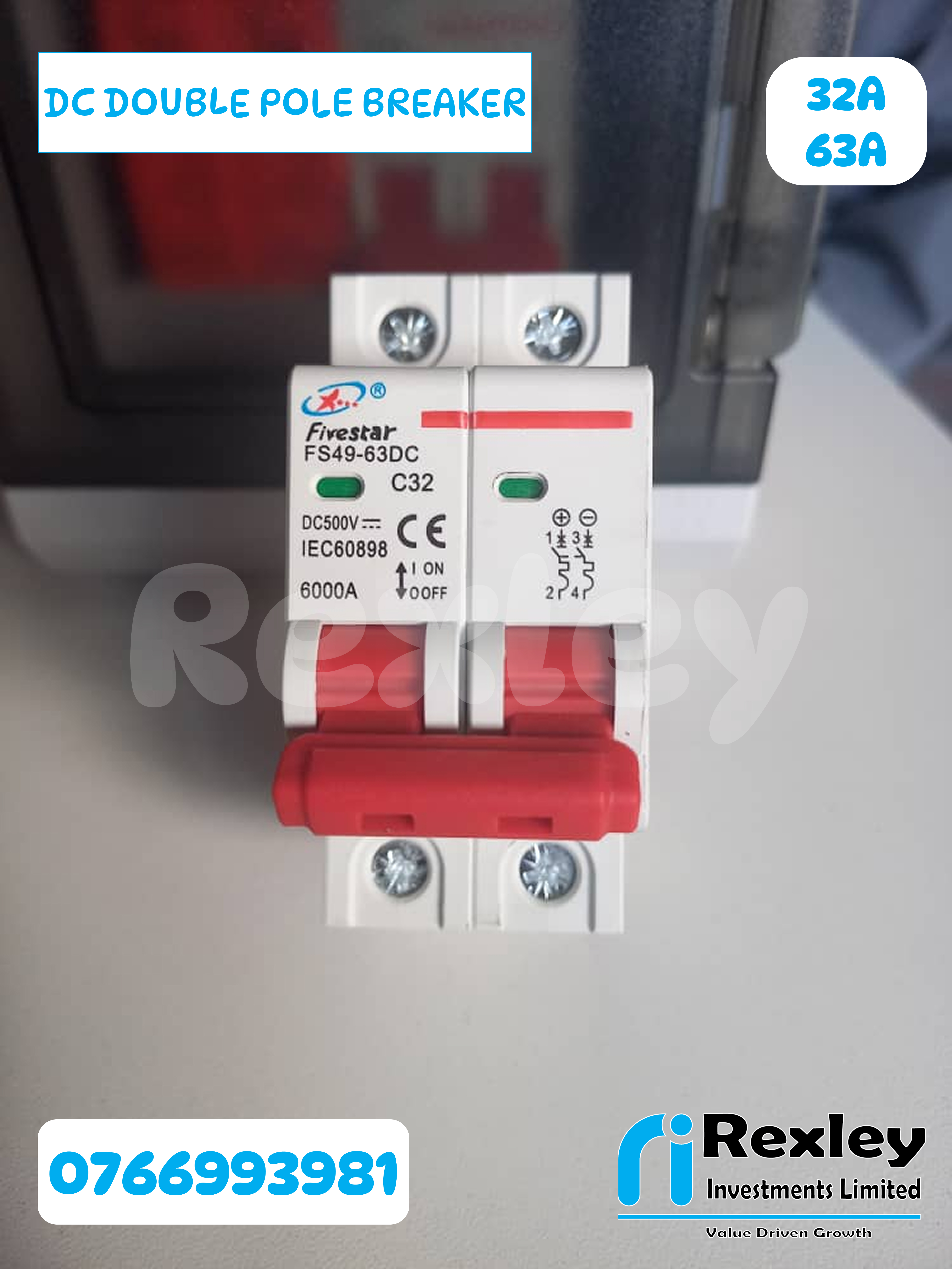 DC double pole breaker 500V