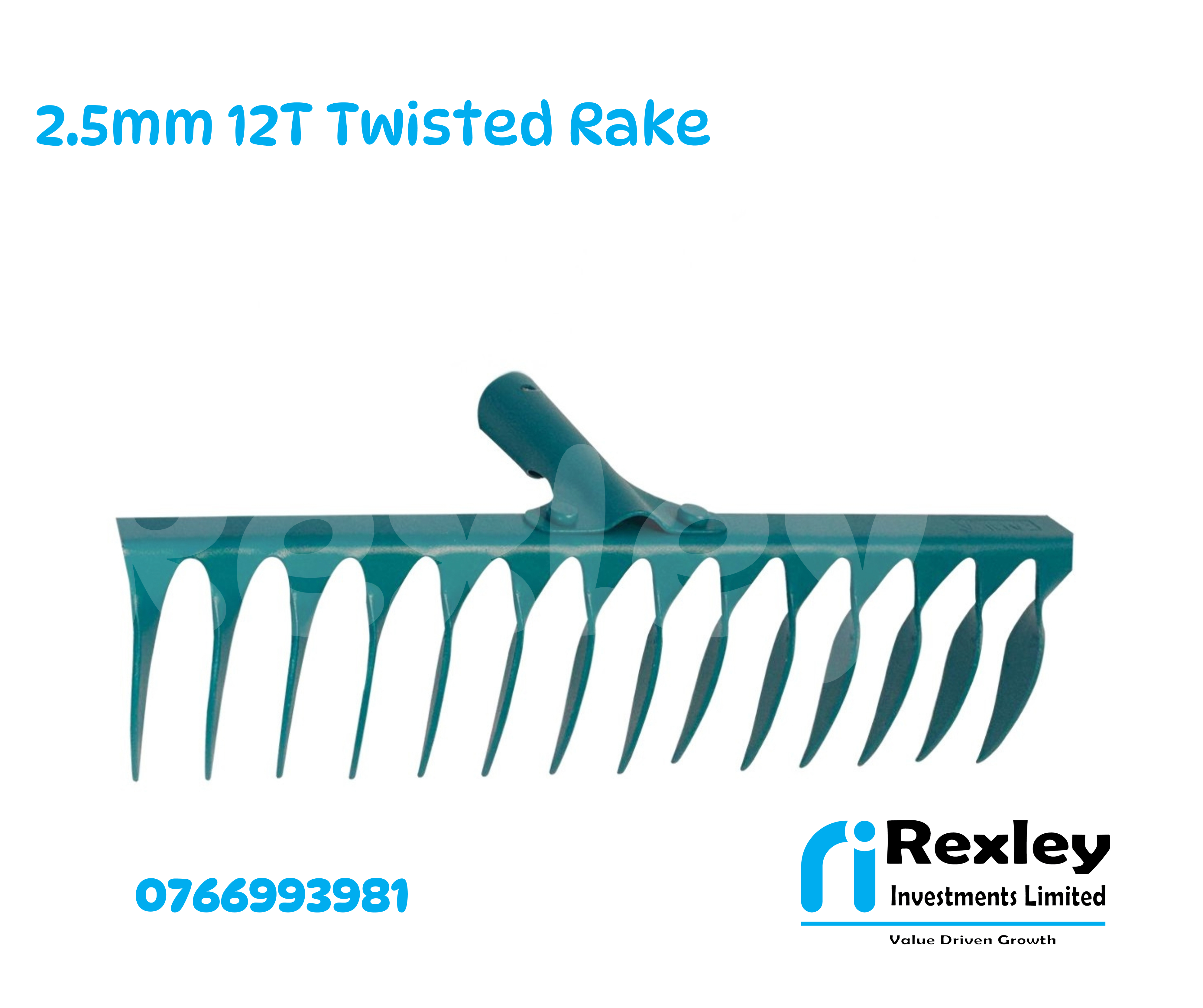 Twisted rake 2.5mm 12T