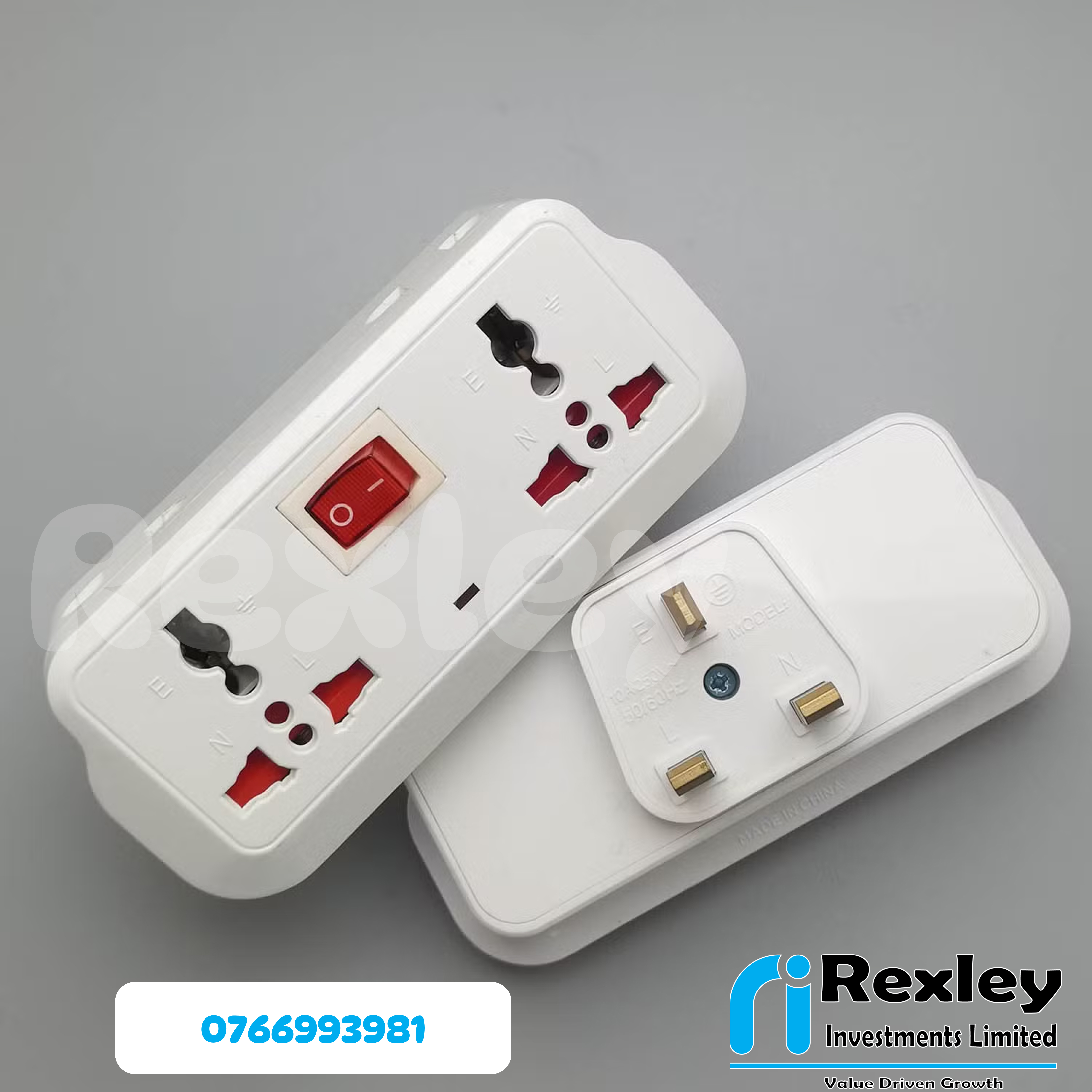 Multi plug adaptor with switch