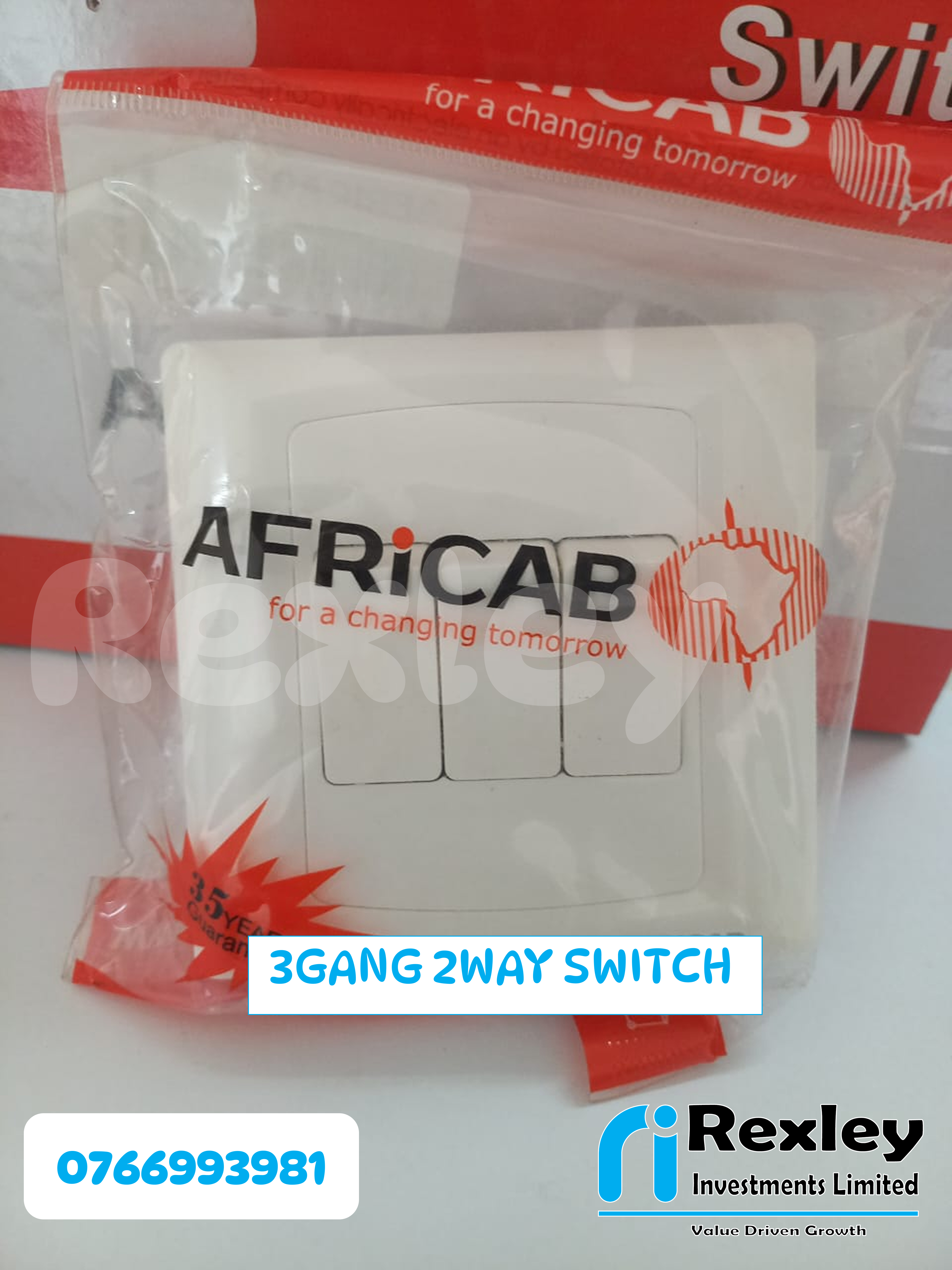 Africab 3 gang 2 way switch
