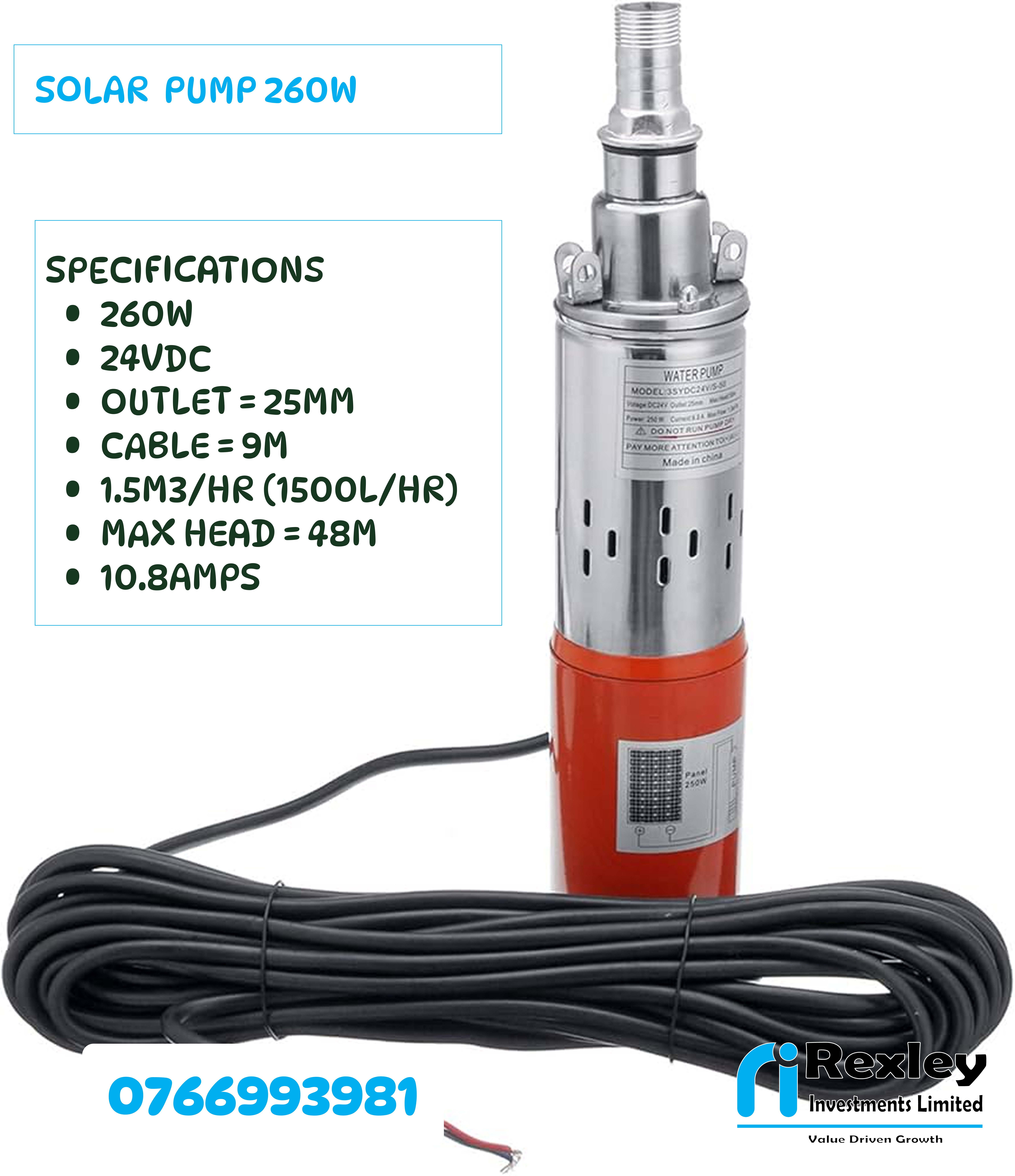 Solar pump 260W
