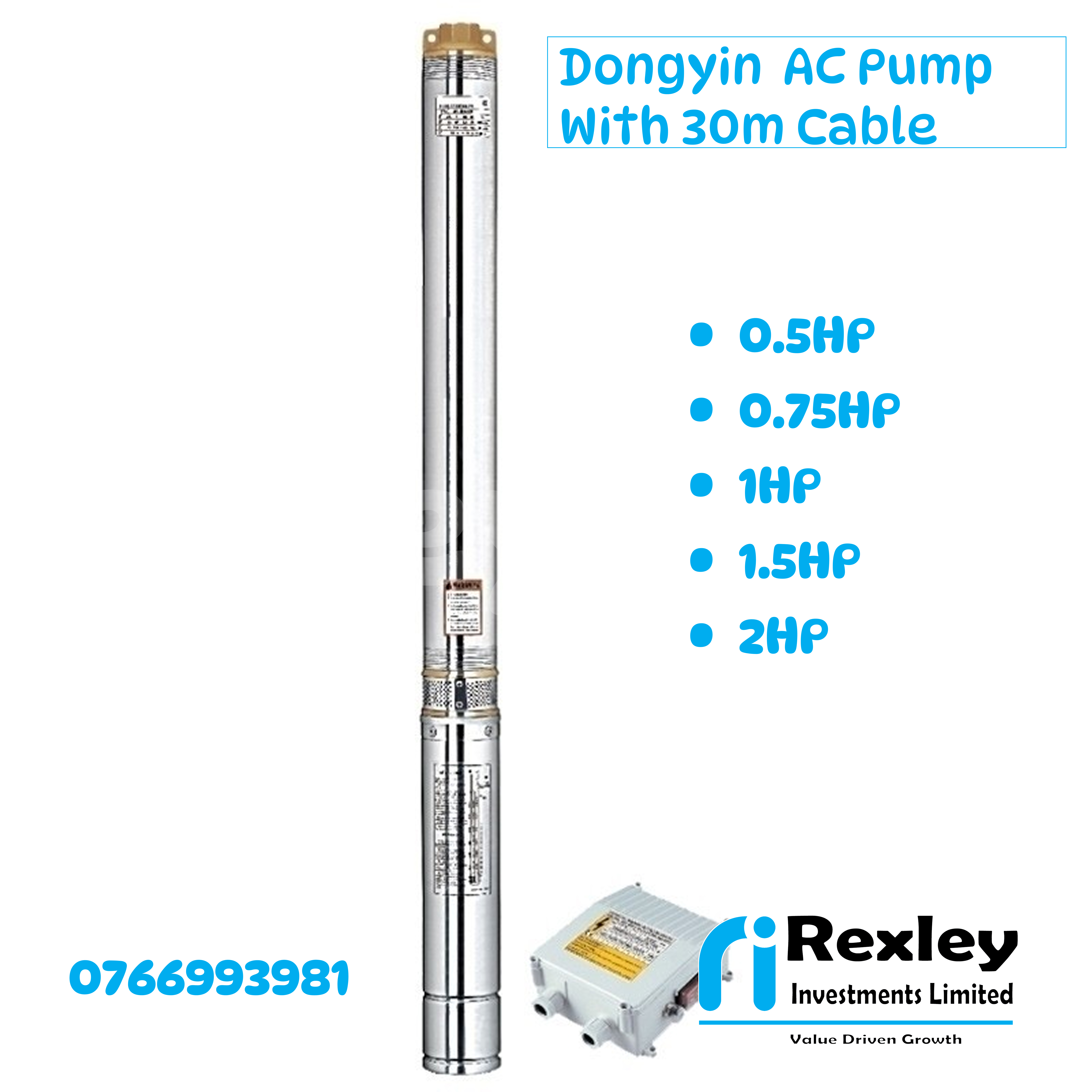 Dongyin AC pump with 30m cable