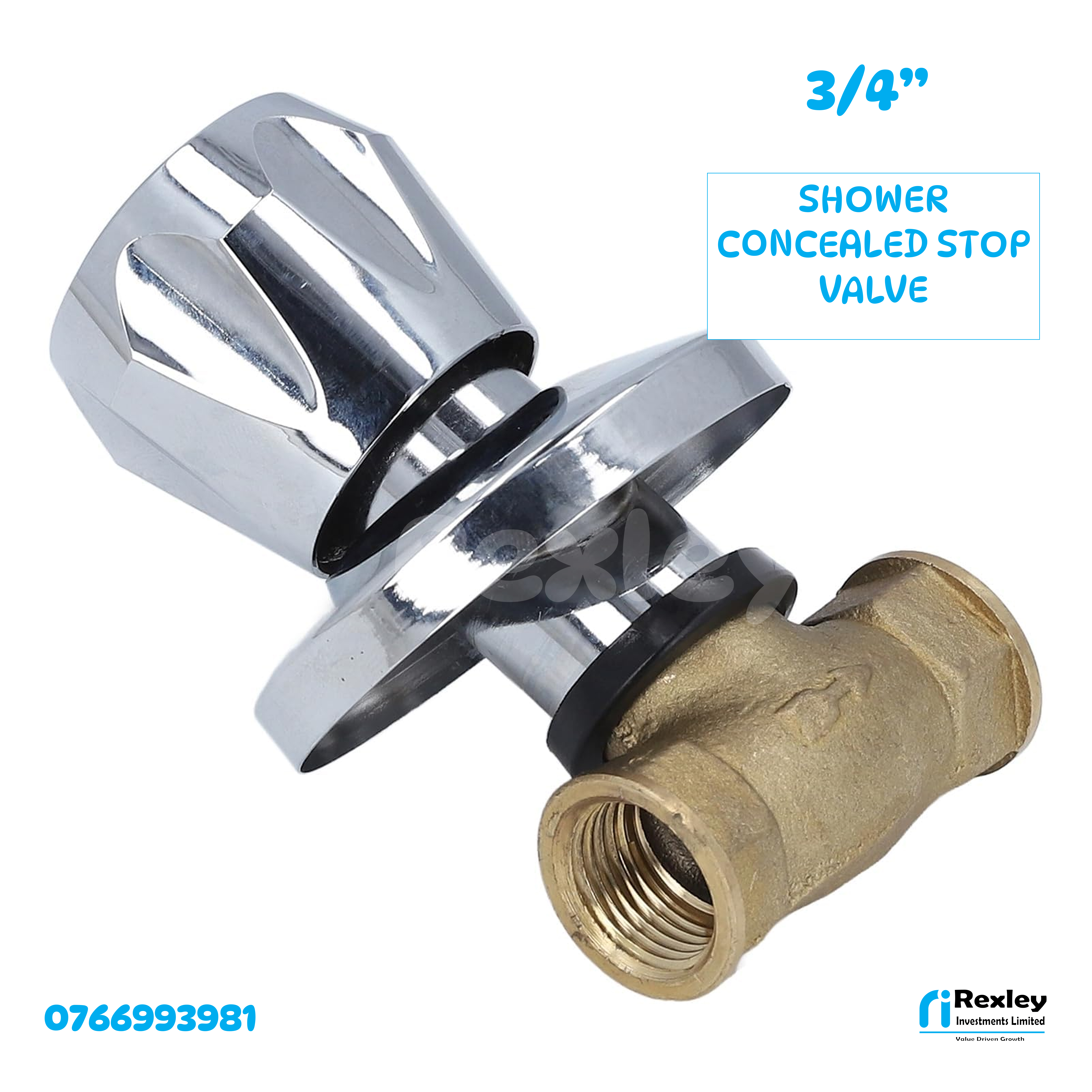 Shower concealed stop valve 3/4 inch