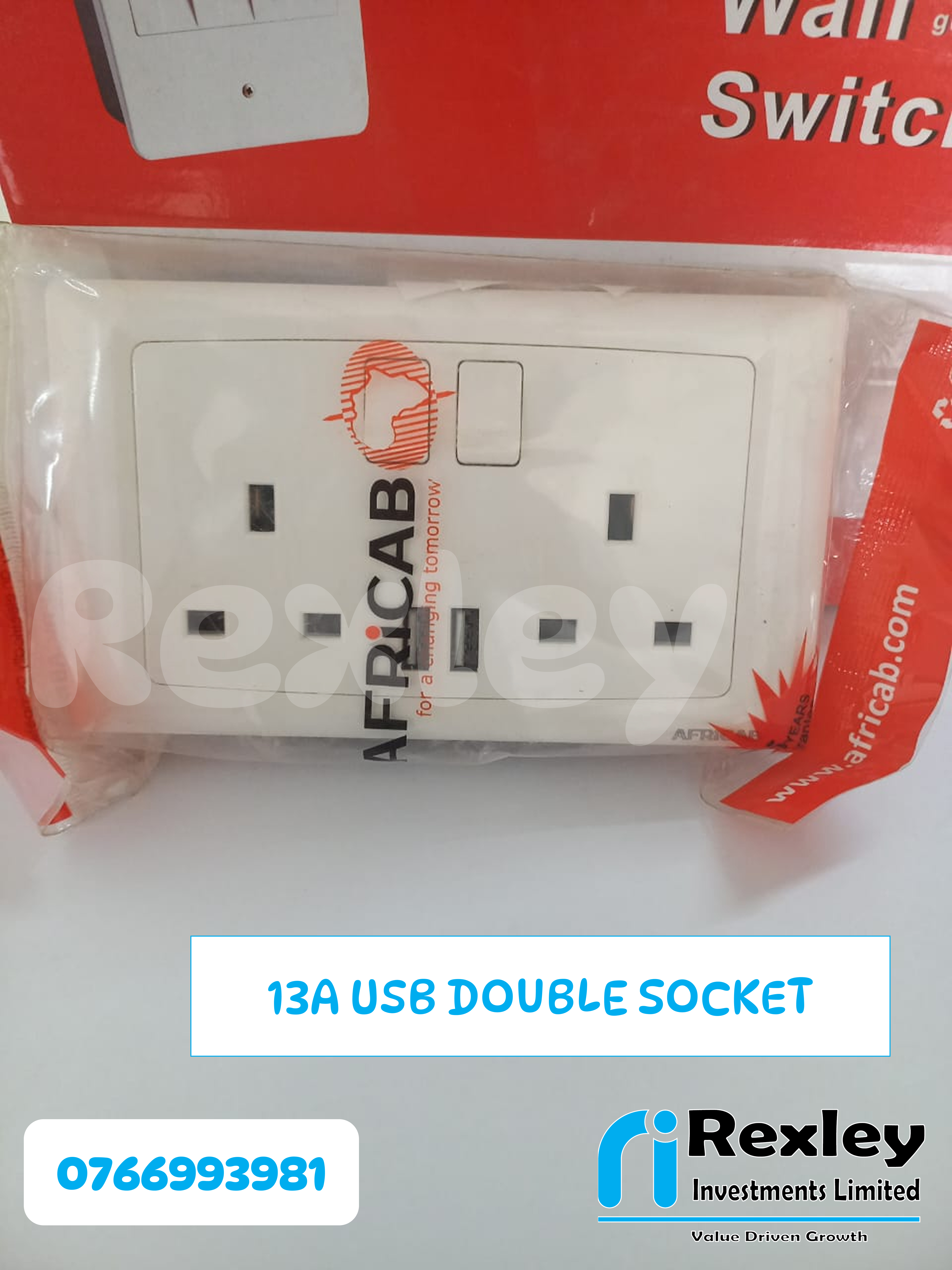 13A USB double socket