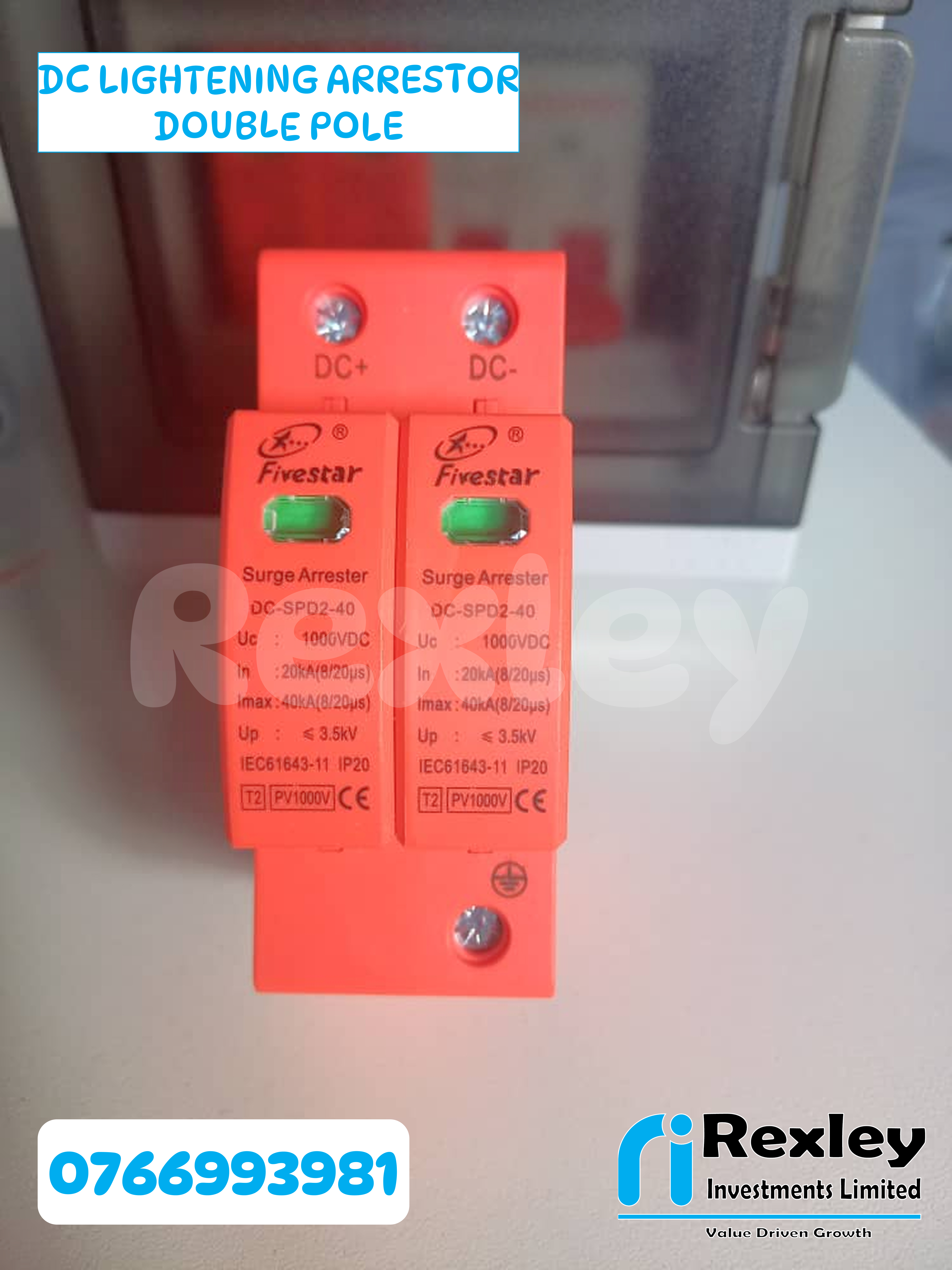 DC lightning arrester double pole