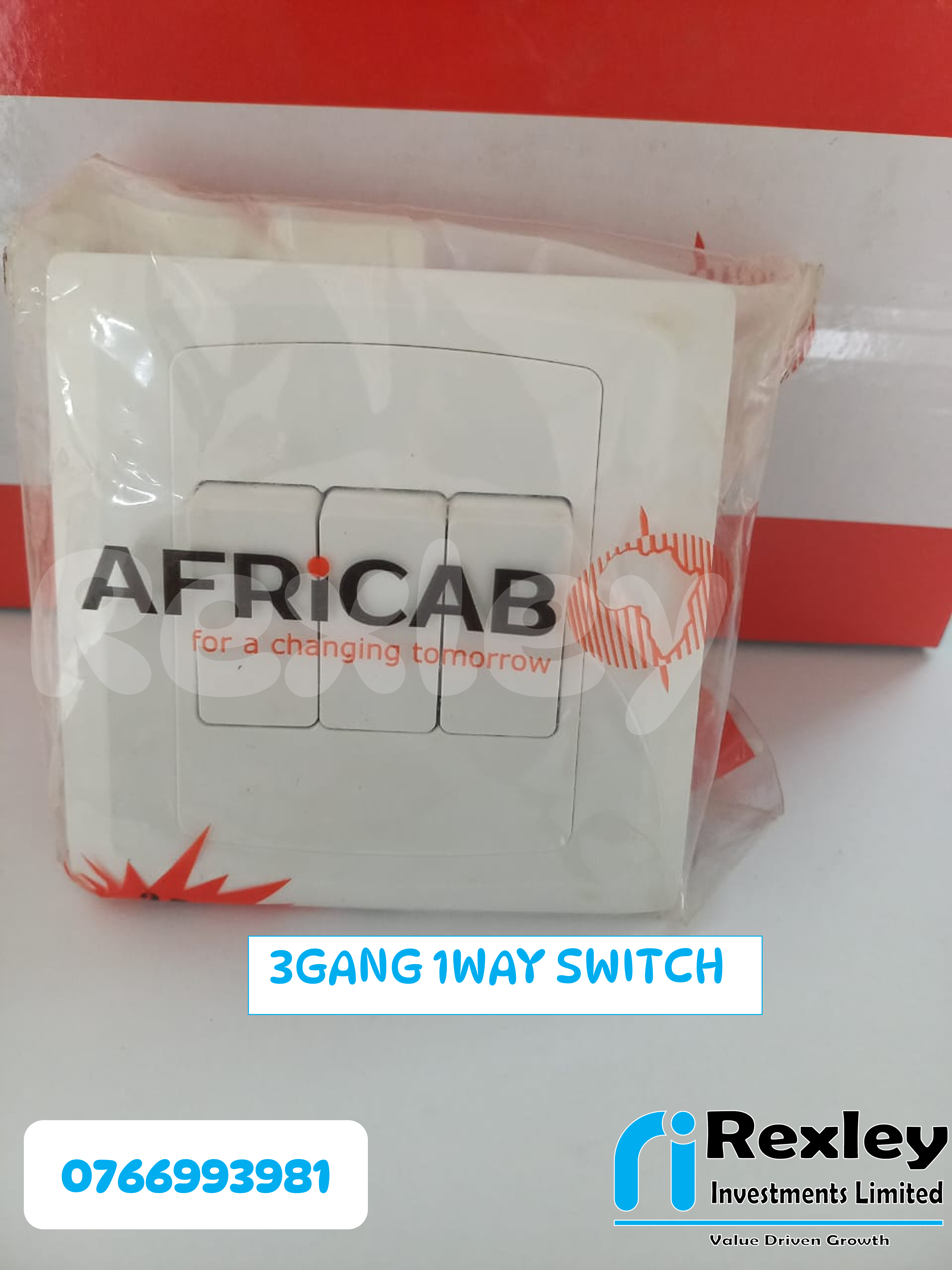Africab 3 gang 1 way switch